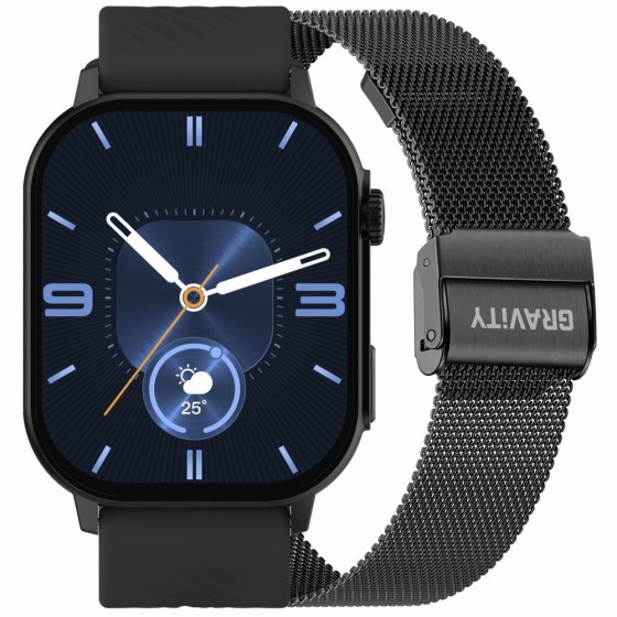 Smartwatch Męski Gravity GT15-1 w kolorze Czarny/Czarny o szerokości 22mm Smartwatch Męski Gravity GT15-1 w kolorze Czarny/Czarny o szerokości 22mm