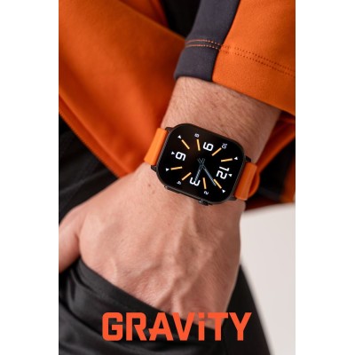 Smartwatch Męski Gravity GT15-2  w kolorze Czarny/Czarny o szerokości 22mm