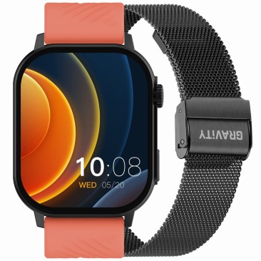 Smartwatch Męski Gravity GT15-3  w kolorze Czarny/Czarny o szerokości 22mm