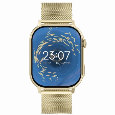 Smartwatch Damski Gravity GT15-7 na bransolecie mesh w kolorze Złoty/Złoty o szerokości 22mm