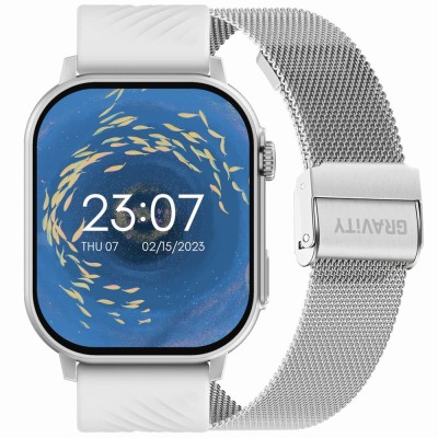 Smartwatch Damski Gravity GT15-8 na bransolecie mesh w kolorze Srebrny/Srebrny o szerokości 22mm