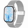 Smartwatch Damski Gravity GT15-8 na bransolecie mesh w kolorze Srebrny/Srebrny o szerokości 22mm