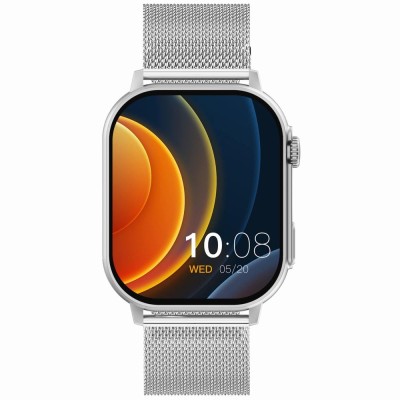 Smartwatch Damski Gravity GT15-8 na bransolecie mesh w kolorze Srebrny/Srebrny o szerokości 22mm