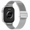 Smartwatch Damski Gravity GT15-9 na bransolecie mesh w kolorze Srebrny/Srebrny o szerokości 22mm