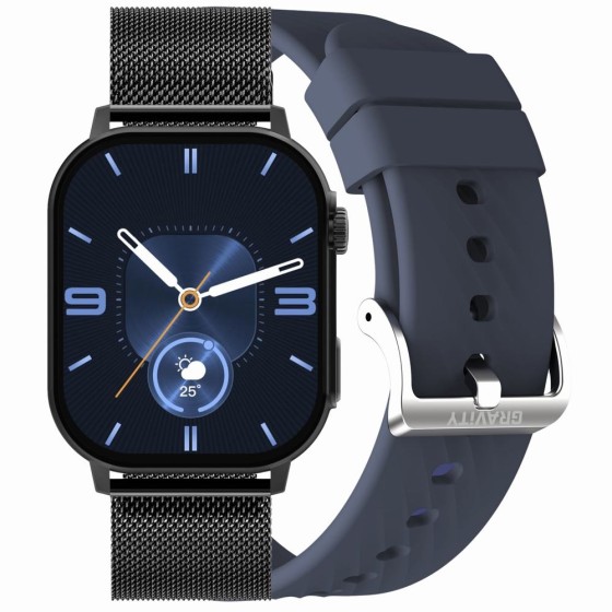 Smartwatch Damski Gravity GT15-12 na bransolecie mesh w kolorze Czarny/Czarny o szerokości 22mm Smartwatch Damski Gravity GT15-12 na bransolecie mesh w kolorze Czarny/Czarny o szerokości 22mm