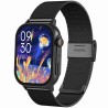 Smartwatch Damski Gravity GT15-12 na bransolecie mesh w kolorze Czarny/Czarny o szerokości 22mm