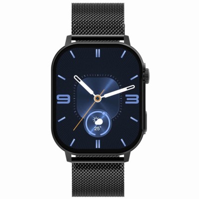 Smartwatch Damski Gravity GT15-12 na bransolecie mesh w kolorze Czarny/Czarny o szerokości 22mm