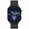 Smartwatch Damski Gravity GT15-12 na bransolecie mesh w kolorze Czarny/Czarny o szerokości 22mm