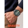 Smartwatch Męski Gravity GT23-1 na bransolecie stalowej w kolorze Czarny/Czarny o szerokości 22mm