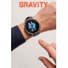 Smartwatch Męski Gravity GT23-1 na bransolecie stalowej w kolorze Czarny/Czarny o szerokości 22mm