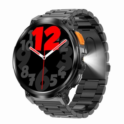 Smartwatch Męski Gravity GT23-1 na bransolecie stalowej w kolorze Czarny/Czarny o szerokości 22mm