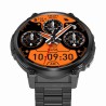 Smartwatch Męski Gravity GT23-1 na bransolecie stalowej w kolorze Czarny/Czarny o szerokości 22mm