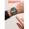 Smartwatch Męski Gravity GT23-1 na bransolecie stalowej w kolorze Czarny/Czarny o szerokości 22mm
