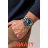Smartwatch Męski Gravity GT23-2 na bransolecie stalowej w kolorze Srebrny/Srebrny o szerokości 22mm