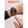 Smartwatch Męski Gravity GT23-2 na bransolecie stalowej w kolorze Srebrny/Srebrny o szerokości 22mm