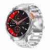 Smartwatch Męski Gravity GT23-2 na bransolecie stalowej w kolorze Srebrny/Srebrny o szerokości 22mm