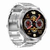 Smartwatch Męski Gravity GT23-2 na bransolecie stalowej w kolorze Srebrny/Srebrny o szerokości 22mm