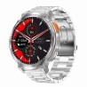 Smartwatch Męski Gravity GT23-2 na bransolecie stalowej w kolorze Srebrny/Srebrny o szerokości 22mm