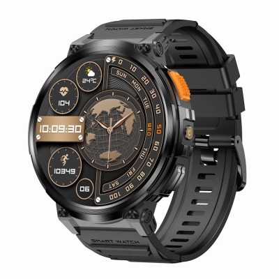 Smartwatch Męski Gravity GT23-2 na bransolecie stalowej w kolorze Srebrny/Srebrny o szerokości 22mm