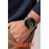 Smartwatch Męski Gravity GT23-2 na bransolecie stalowej w kolorze Srebrny/Srebrny o szerokości 22mm