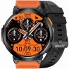 Smartwatch Męski Gravity GT23-3 na pasku gumowym w kolorze Czarny/Pomarańczowy o szerokości 22mm