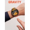 Smartwatch Męski Gravity GT23-3 na pasku gumowym w kolorze Czarny/Pomarańczowy o szerokości 22mm