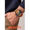 Smartwatch Męski Gravity GT23-3 na pasku gumowym w kolorze Czarny/Pomarańczowy o szerokości 22mm