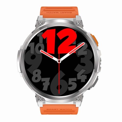 Smartwatch Męski Gravity GT23-4 na pasku gumowym w kolorze Srebrny/Czarny o szerokości 22mm