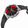 Smartwatch Męski Gravity GT23-4 na pasku gumowym w kolorze Srebrny/Czarny o szerokości 22mm