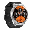 Smartwatch Męski Gravity GT23-4 na pasku gumowym w kolorze Srebrny/Czarny o szerokości 22mm