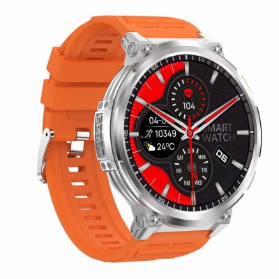 Smartwatch Męski Gravity GT23-4 na pasku gumowym w kolorze Srebrny/Czarny o szerokości 22mm