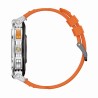 Smartwatch Męski Gravity GT23-4 na pasku gumowym w kolorze Srebrny/Czarny o szerokości 22mm