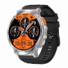 Smartwatch Męski Gravity GT23-4 na pasku gumowym w kolorze Srebrny/Czarny o szerokości 22mm