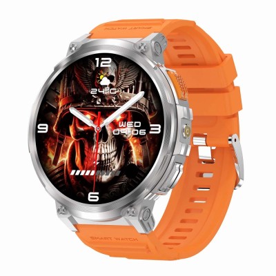 Smartwatch Męski Gravity GT23-4 na pasku gumowym w kolorze Srebrny/Czarny o szerokości 22mm