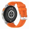 Smartwatch Męski Gravity GT23-4 na pasku gumowym w kolorze Srebrny/Czarny o szerokości 22mm