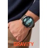 Smartwatch Męski Gravity GT23-5 na pasku gumowym w kolorze Czarny/Khaki o szerokości 22mm