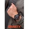 Smartwatch Męski Gravity GT22-1 na bransolecie stalowej w kolorze Czarny/Czarny o szerokości 22mm
