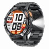 Smartwatch Męski Gravity GT22-1 na bransolecie stalowej w kolorze Czarny/Czarny o szerokości 22mm