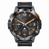 Smartwatch Męski Gravity GT22-1 na bransolecie stalowej w kolorze Czarny/Czarny o szerokości 22mm