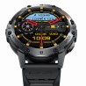 Smartwatch Męski Gravity GT22-1 na bransolecie stalowej w kolorze Czarny/Czarny o szerokości 22mm