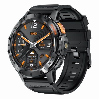 Smartwatch Męski Gravity GT22-1 na bransolecie stalowej w kolorze Czarny/Czarny o szerokości 22mm