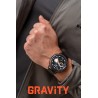 Smartwatch Męski Gravity GT22-1 na bransolecie stalowej w kolorze Czarny/Czarny o szerokości 22mm