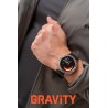 Smartwatch Męski Gravity GT22-2 na bransolecie stalowej w kolorze Srebrny/Srebrny o szerokości 22mm