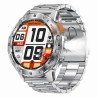 Smartwatch Męski Gravity GT22-2 na bransolecie stalowej w kolorze Srebrny/Srebrny o szerokości 22mm