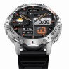 Smartwatch Męski Gravity GT22-2 na bransolecie stalowej w kolorze Srebrny/Srebrny o szerokości 22mm