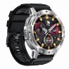 Smartwatch Męski Gravity GT22-2 na bransolecie stalowej w kolorze Srebrny/Srebrny o szerokości 22mm