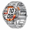 Smartwatch Męski Gravity GT22-2 na bransolecie stalowej w kolorze Srebrny/Srebrny o szerokości 22mm