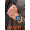Smartwatch Męski Gravity GT22-2 na bransolecie stalowej w kolorze Srebrny/Srebrny o szerokości 22mm