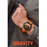 Smartwatch Męski Gravity GT22-3 na pasku gumowym w kolorze Czarny/Pomarańczowy o szerokości 22mm
