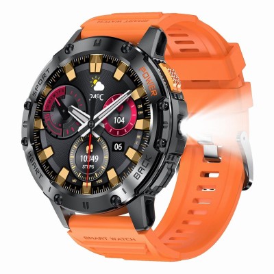 Smartwatch Męski Gravity GT22-3 na pasku gumowym w kolorze Czarny/Pomarańczowy o szerokości 22mm